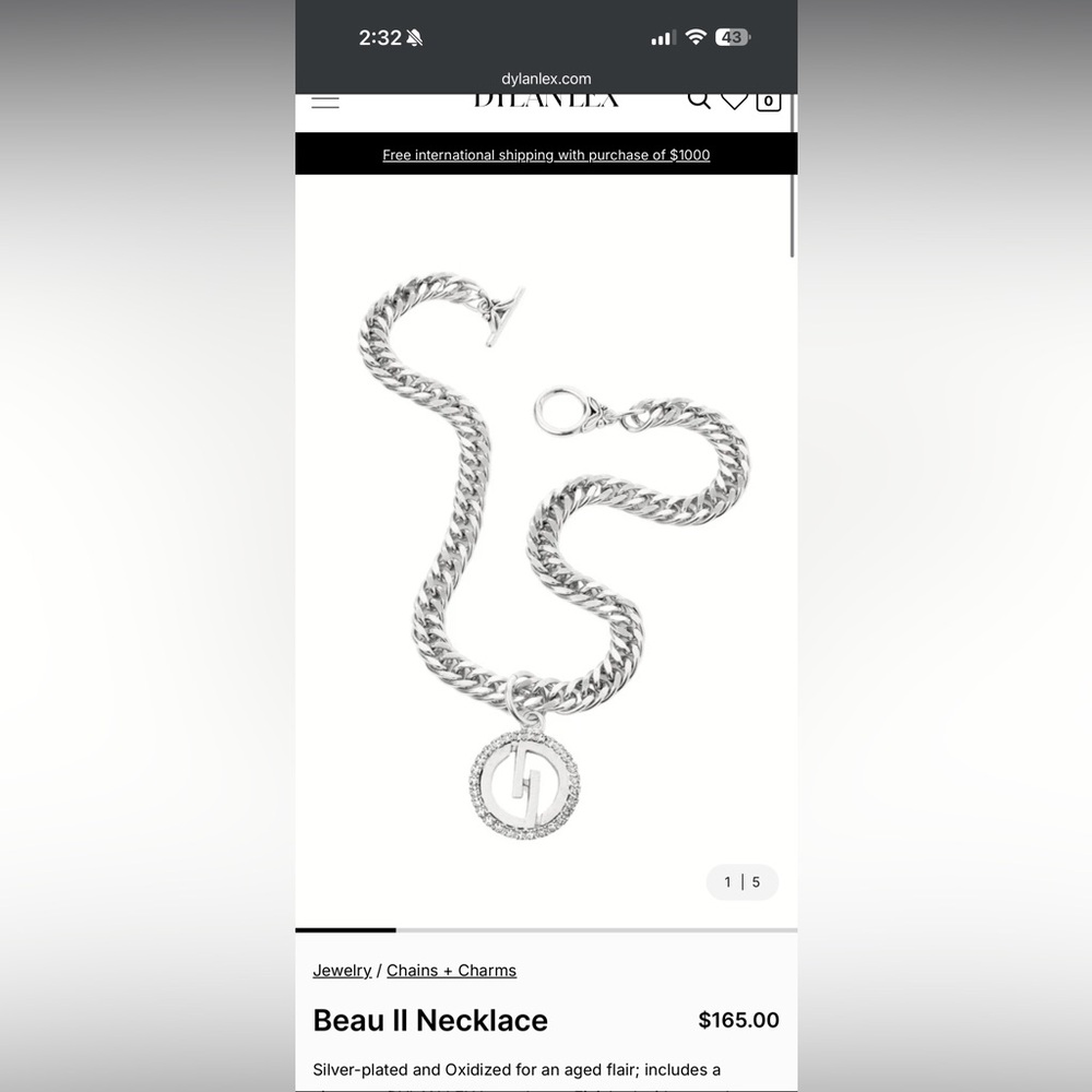Dylanlex Beau 14in necklace (see description)